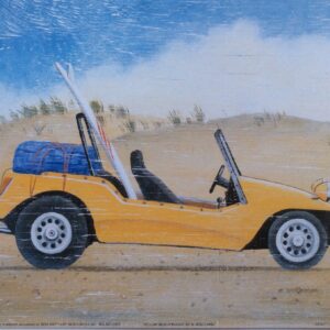 Lámina de Arte Playa - Yellow Beach Buggy (25x20 cm)