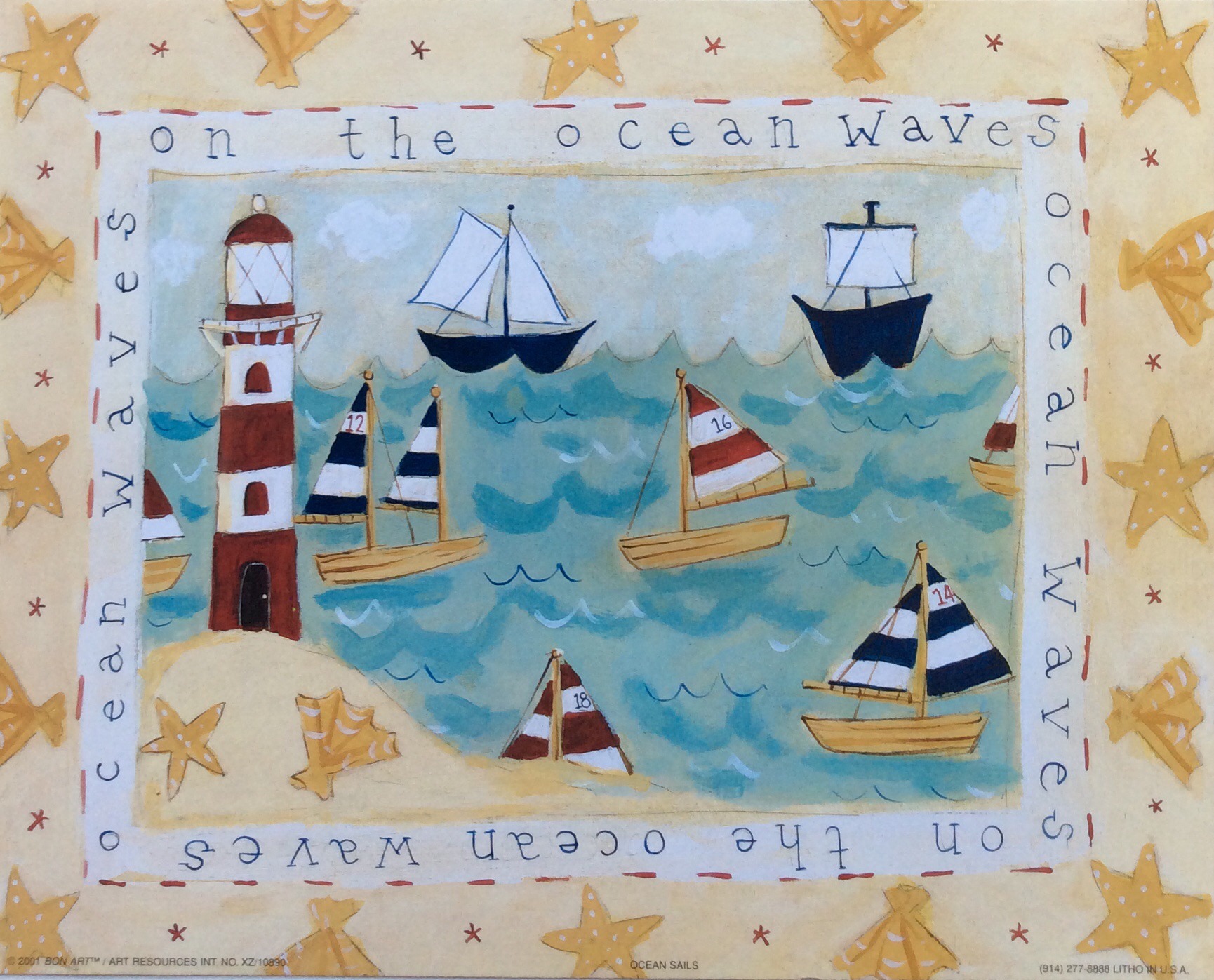 Lámina de Arte Oceans Sails - 25x20 cm