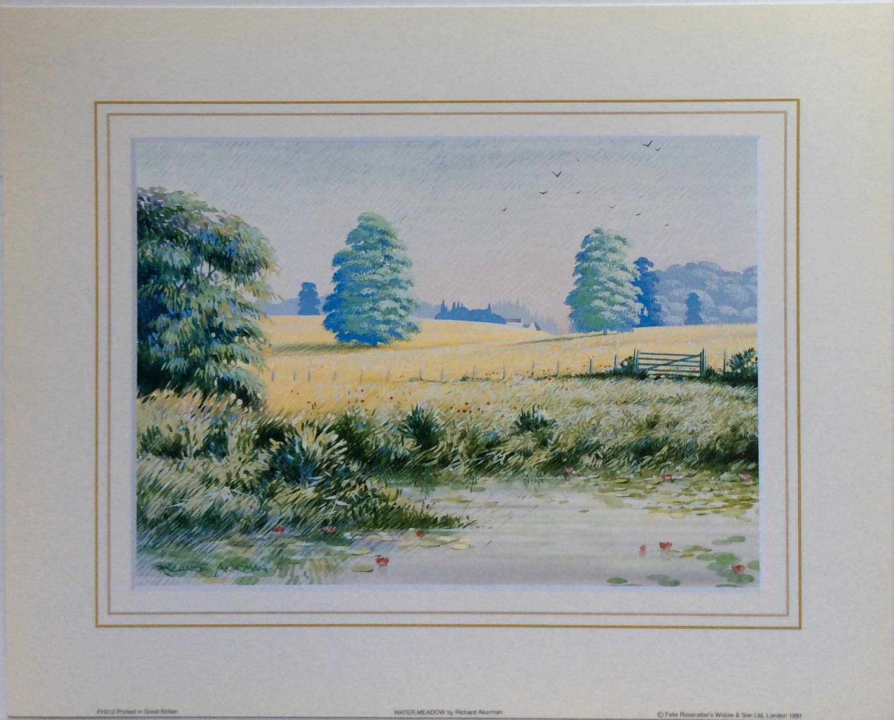 Water Meadow - Richard Akerman (25x20 cm) - Arte Clásico