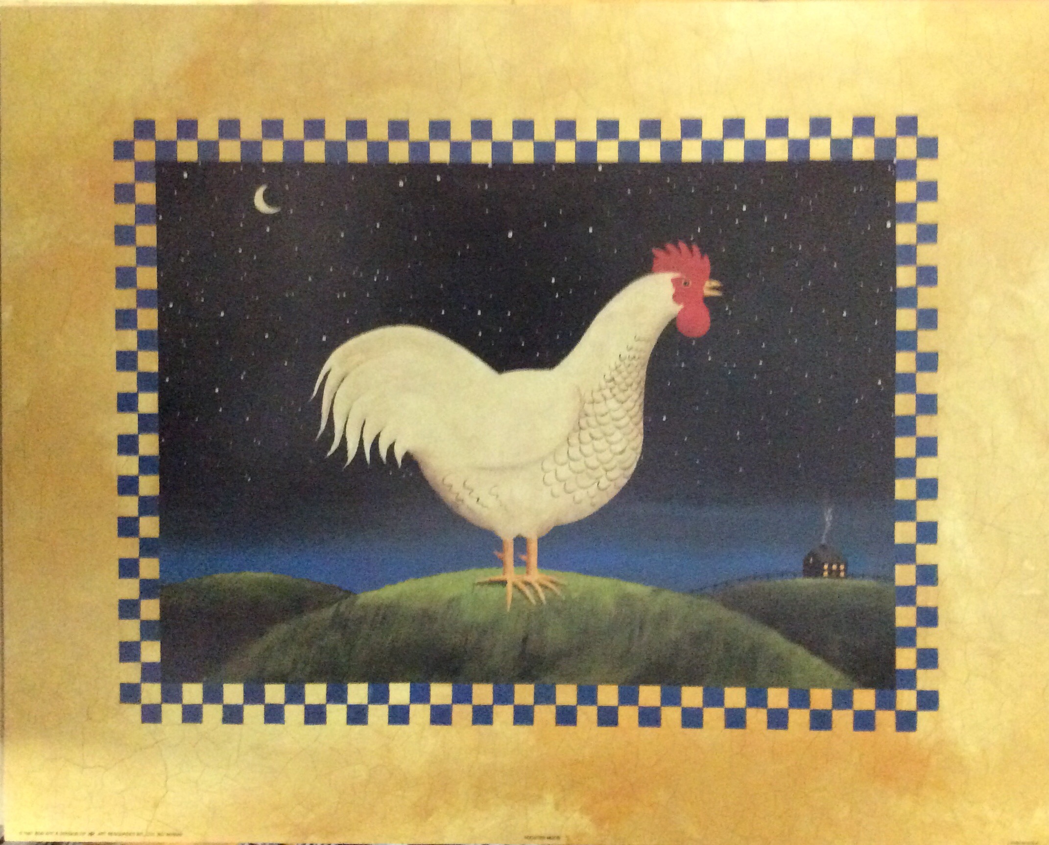 Lámina de Arte ROOSTER MOON - 50x40 cm