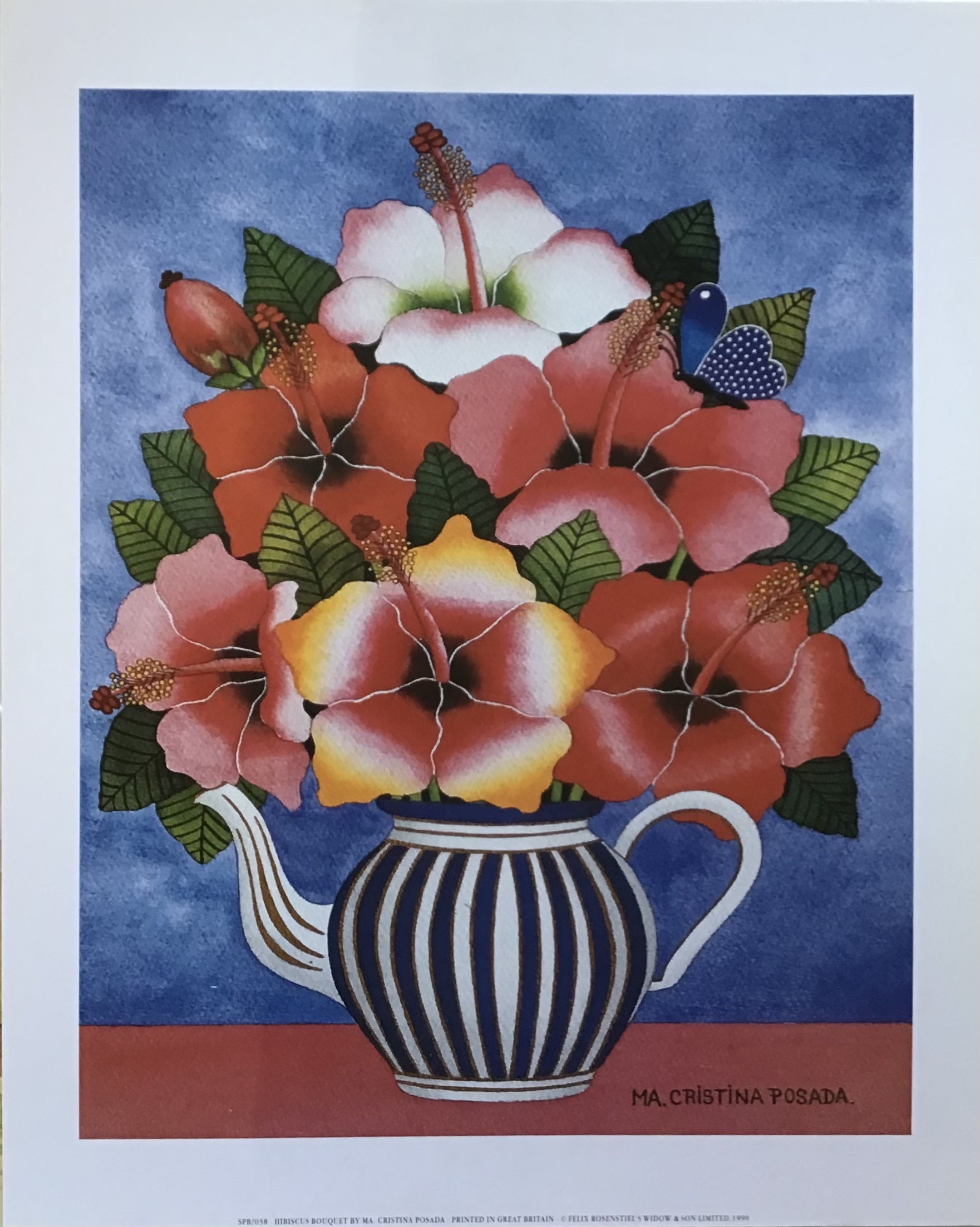 Lámina de Arte - Hibiscus Bouquet (24x30 cm)