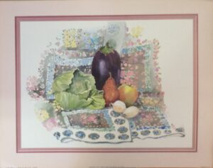 Lámina de Arte - Eggplant with Fruit and Vegetables (50x40 cm)