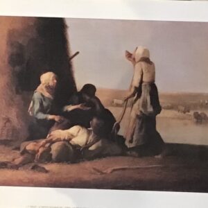 Le Repos Des Faneurs - J.F. Millet (30x24 cm)