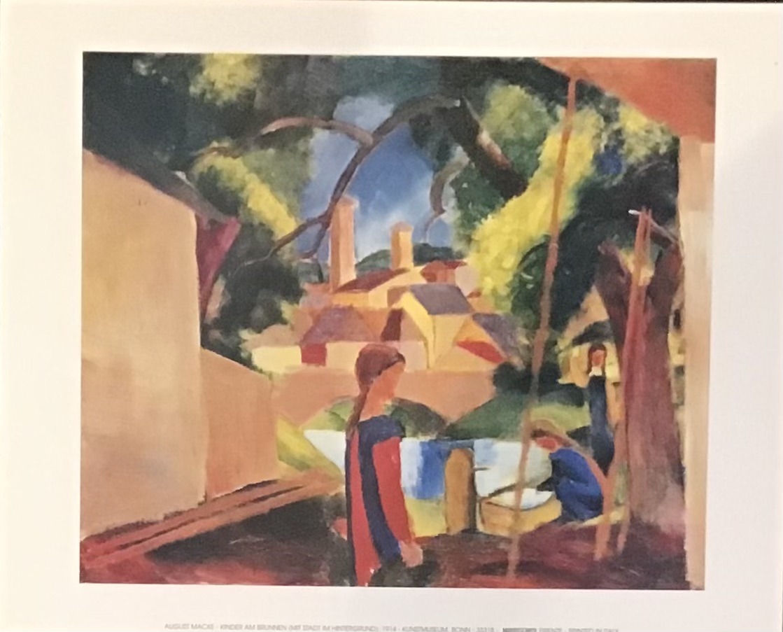Kinder am Brunei - August Macke (30x24 cm)