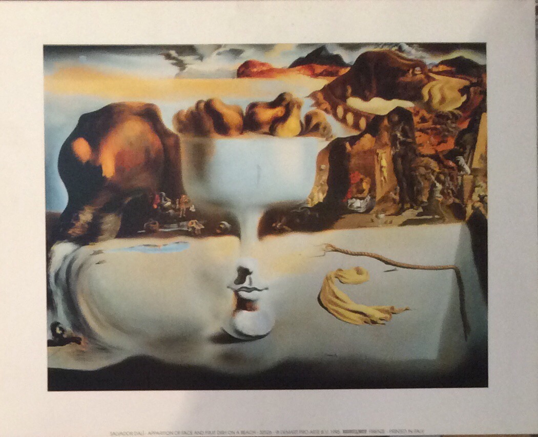 Apparition Of Face And Fruit Dish On A Beach - 30x24 cm