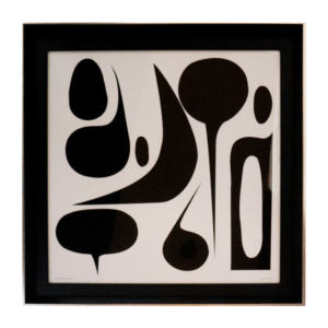 Lamina Abstracto Enmarcado de Tom Eckersley – Blanco y Negro